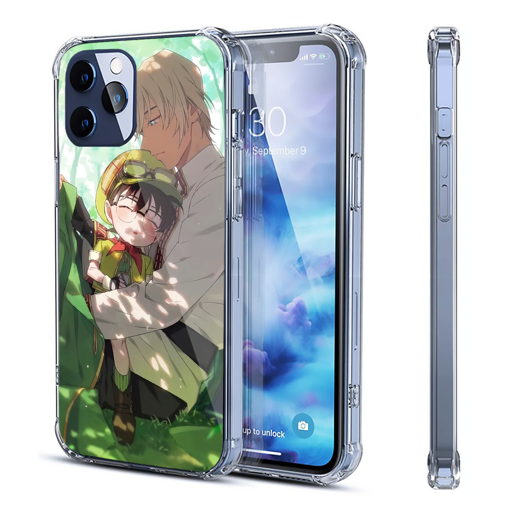 （画像用） 名探偵コナン Detective Conan 【iPhone 12シリーズ対応】透明スマホケース（クリアソフトケース）